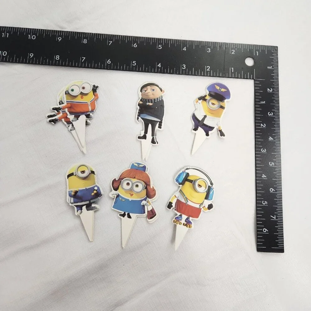 Minion Cupcake Toppers Gru Kevin Bob 24 Piece Birthday Party Them Table Decor